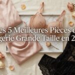 lingerie grande taille à plat sur du lin
